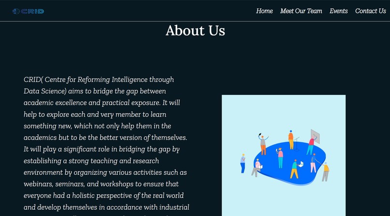 A college Departmental website – screenshot 3