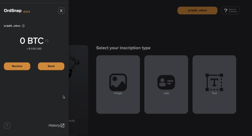 OrdSnap - Send Bitcoin and inscriptions on MetaMask – screenshot 4