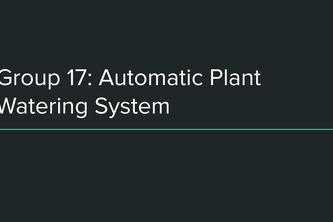 Automatic Plant Watering System 