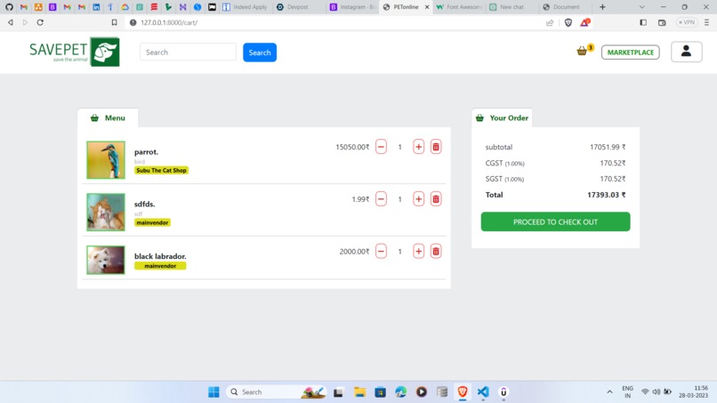 online pet store  – screenshot 6