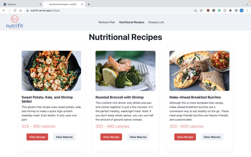 NutriFit – screenshot 2