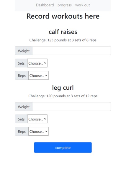 Workout Tracker – screenshot 1