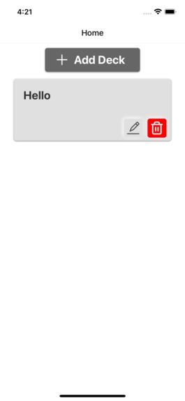 flashcard app – screenshot 1