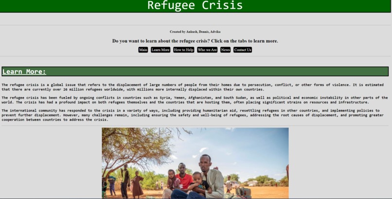 Refugee Crisis Educational Site – screenshot 2