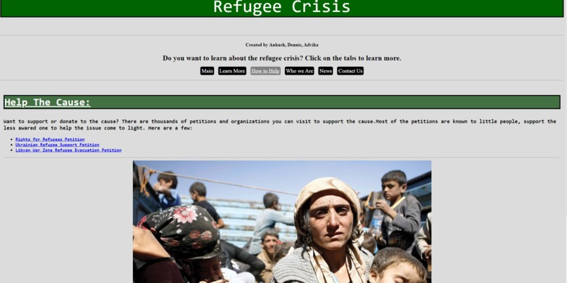 Refugee Crisis Educational Site – screenshot 3