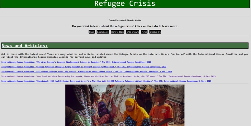Refugee Crisis Educational Site – screenshot 5