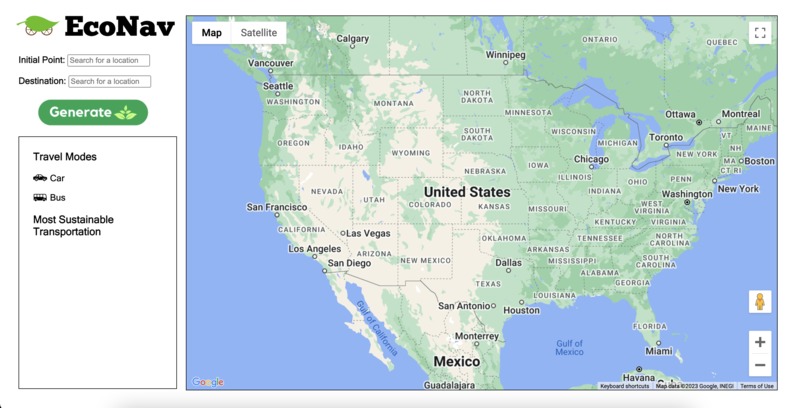 EcoNav: A Sustainable Way to Travel – screenshot 2