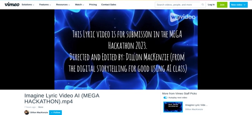 "Imagine" Lyric Video using AI Images – screenshot 3