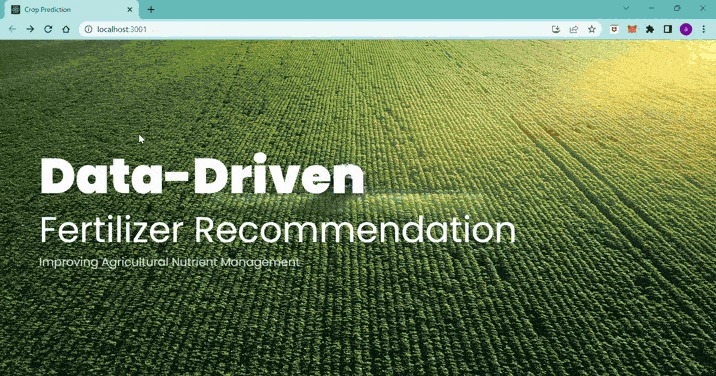Data-Driven Fertilizer Recommendations – screenshot 1