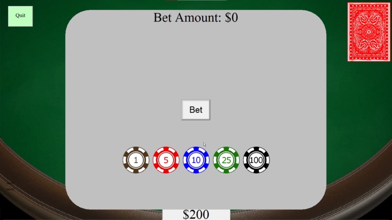 Blackjack Card Game – screenshot 2