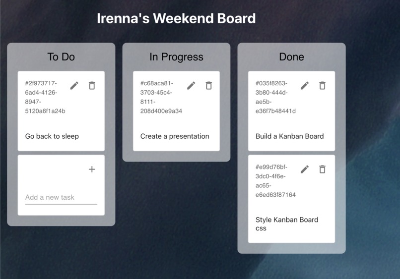 MyKanban – screenshot 1
