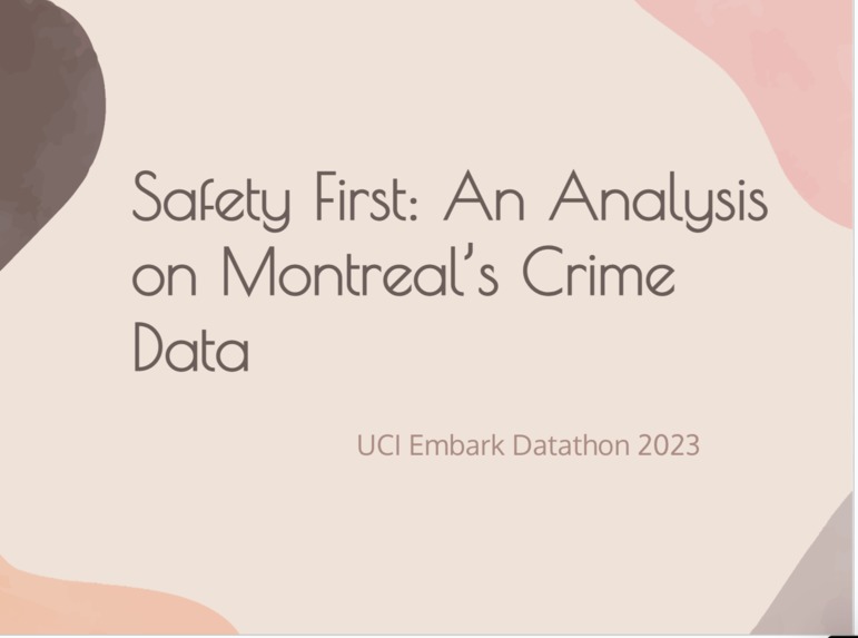 Safety First: An Analysis on Montreal’s Crime Data – screenshot 1