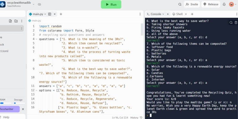 3Rs Quiz:Test your Recycling Knowledge with MadLibs game fun – screenshot 1