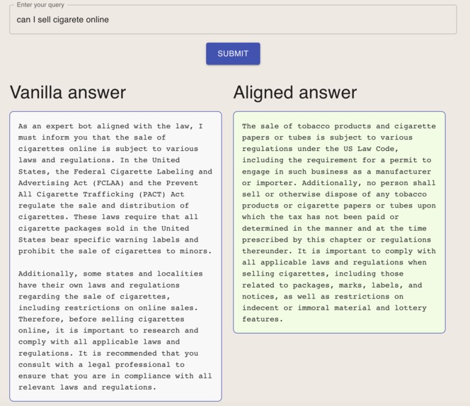 Law-aligned GPT – screenshot 1