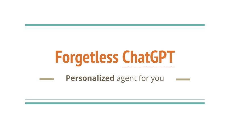 Forgetless Chatbot – screenshot 1