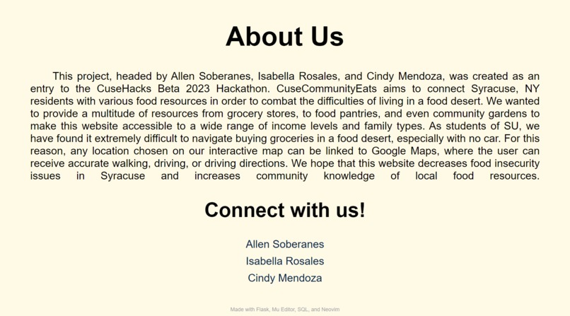 CuseCommunityEats – screenshot 1
