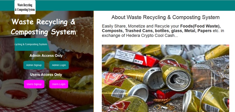 Waste Recycling, Composting and Rewarding System – screenshot 2