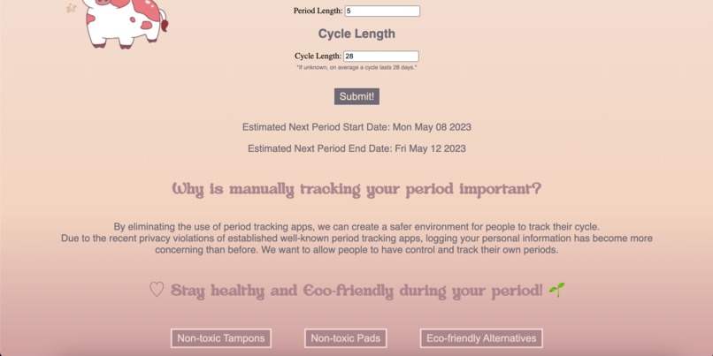 Drip-Period Predictor – screenshot 2