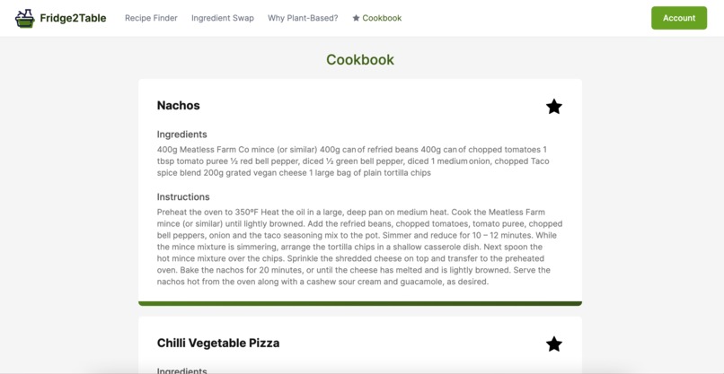 Fridge2Table – screenshot 7