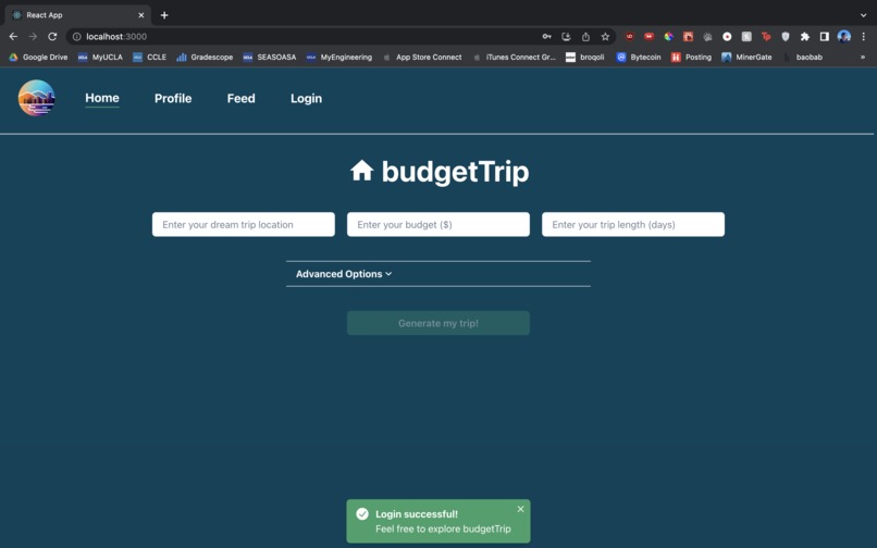 budgetTrip – screenshot 1