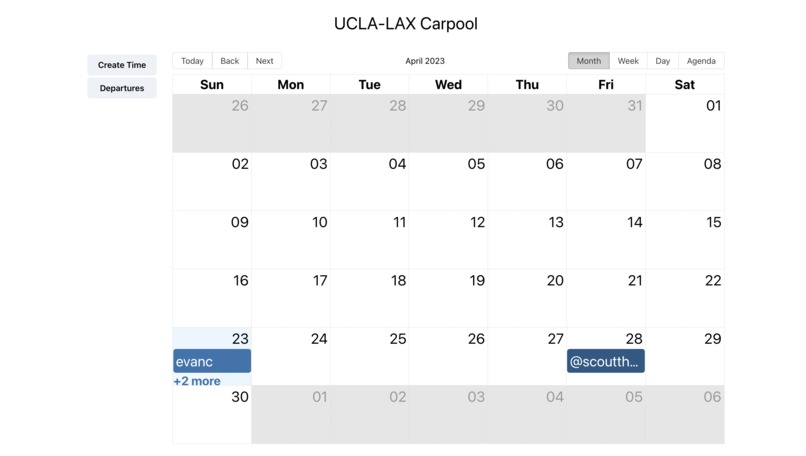 RideshareUCLA – screenshot 1