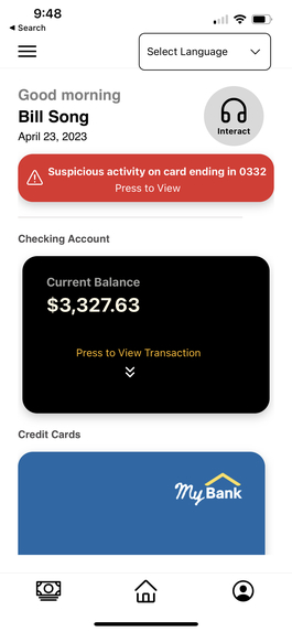 MyBank – screenshot 2