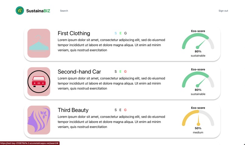 SustainaBIZ – screenshot 3
