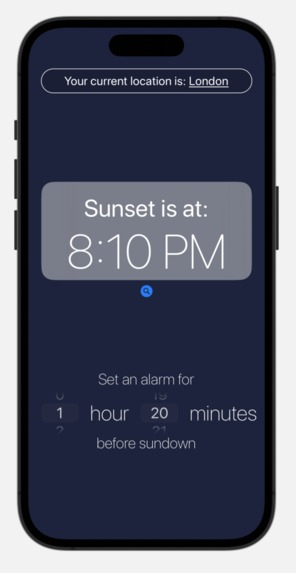 Sunset App – screenshot 1