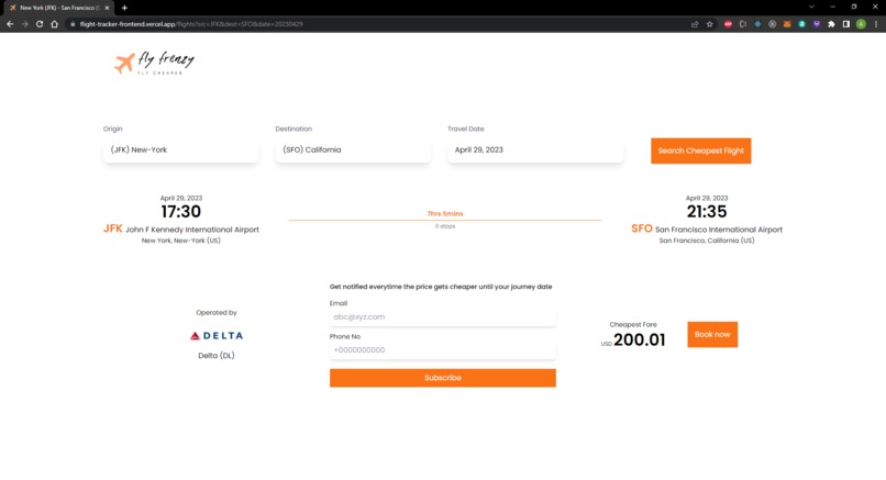 Fly Frenzy- Automated cheap flight fare tracker – screenshot 3