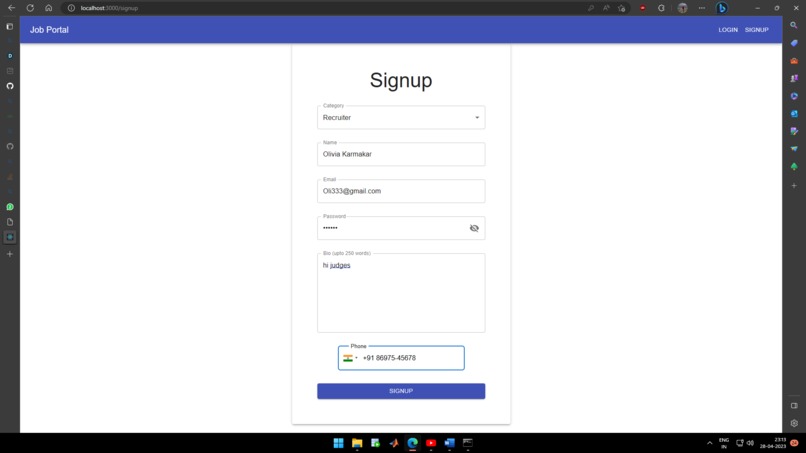 Online job portal – screenshot 2