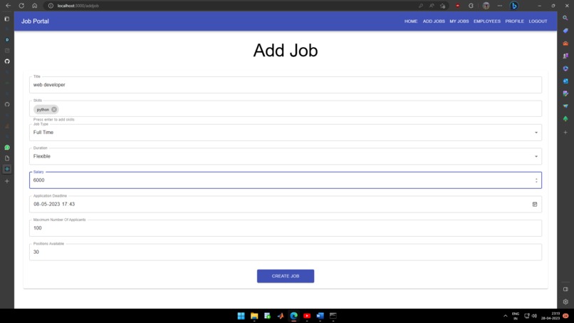 Online job portal – screenshot 3