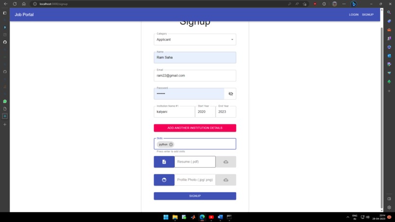 Online job portal – screenshot 5