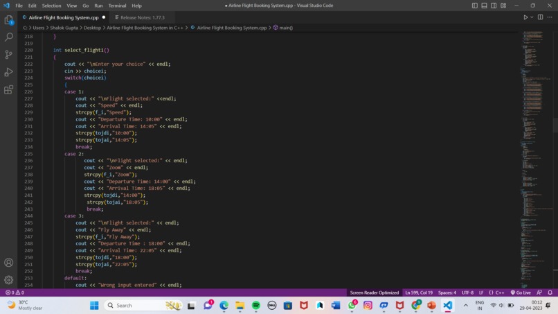 airplane ticket reservation system – screenshot 14