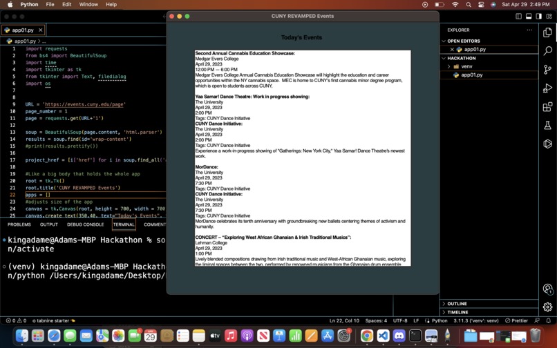 CUNY Events – screenshot 1
