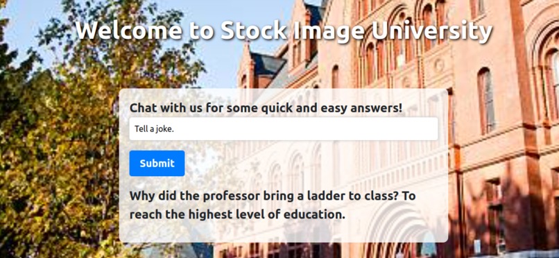 stockUniversityChatBot – screenshot 1