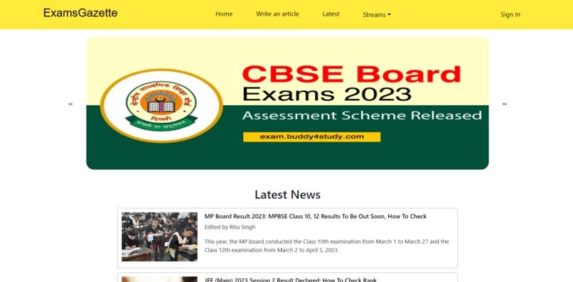 ExamGazette – screenshot 1