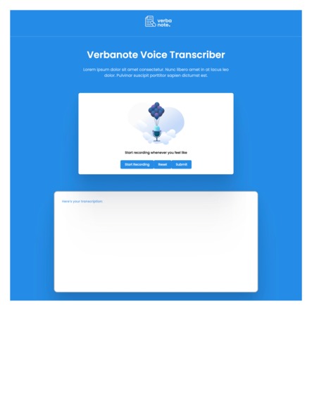VerbaNote (speech-to-text) – screenshot 1