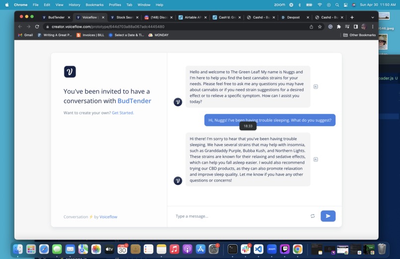 Cash'd -conversational budtender – screenshot 1
