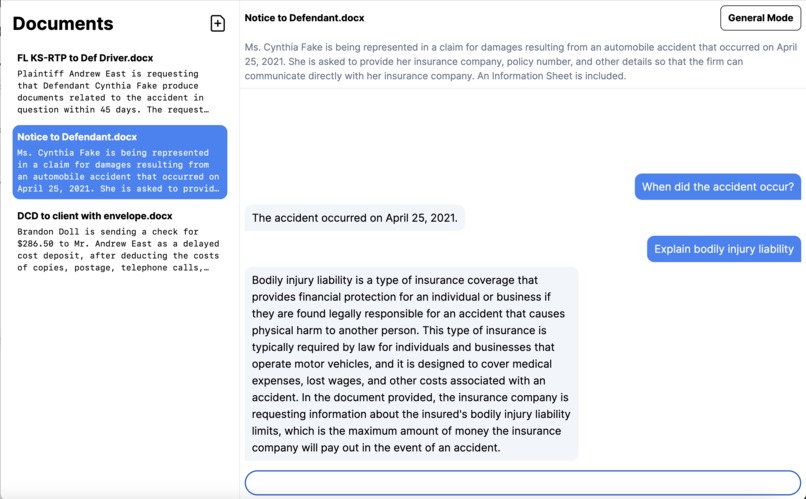 LegalAIze, speaking to your legal documents – screenshot 1