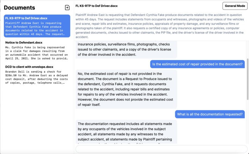 LegalAIze, speaking to your legal documents – screenshot 2