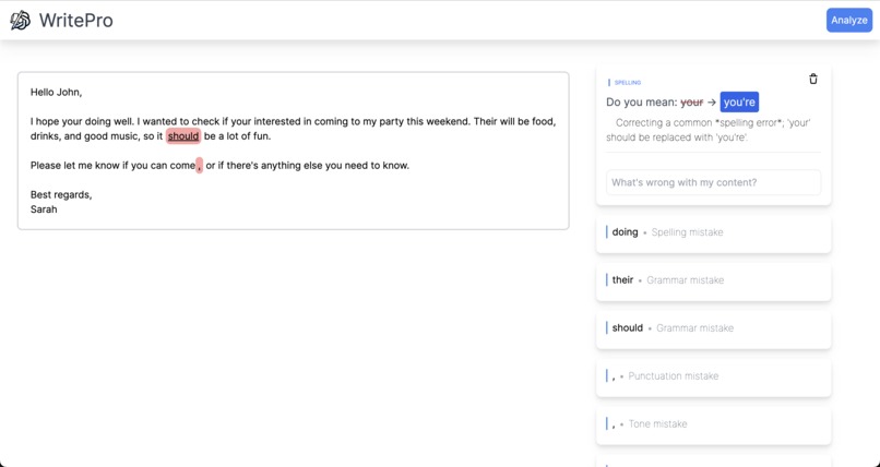 WritePro – screenshot 2