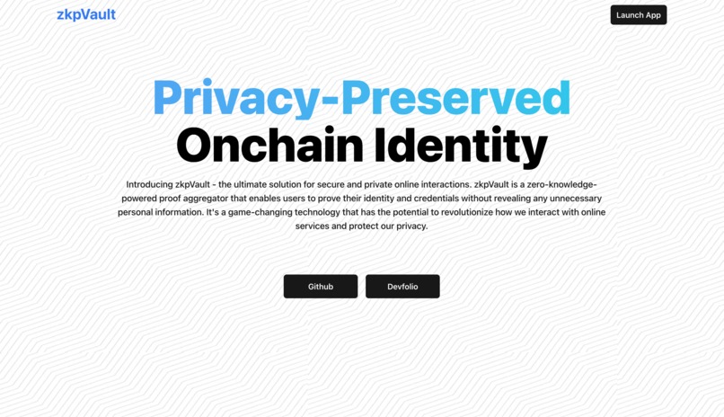 zkpVault – screenshot 2