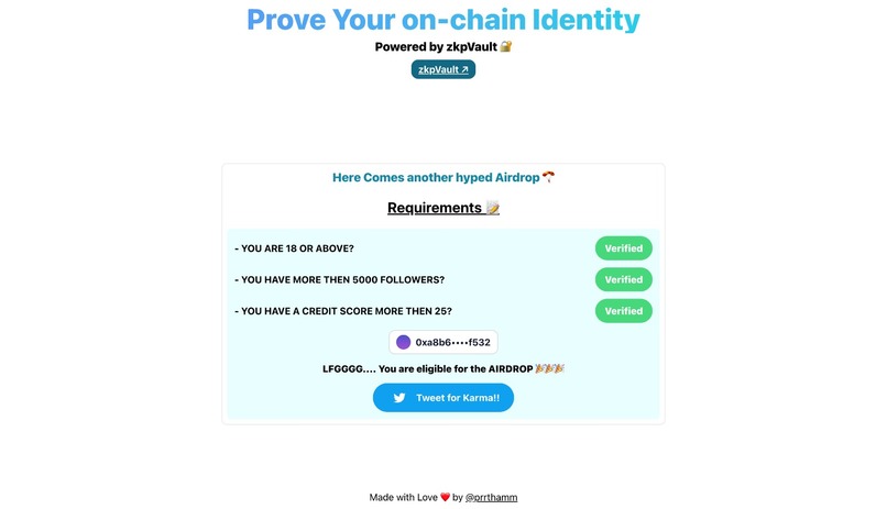 zkpVault – screenshot 3