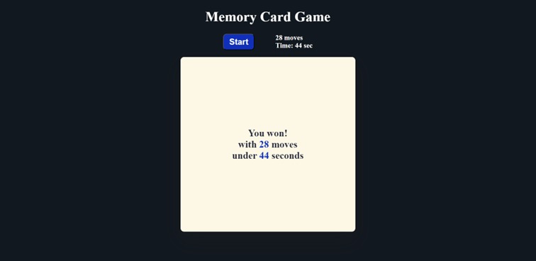 Memory Card Game – screenshot 3