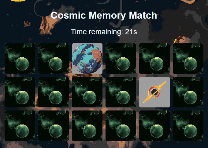 Cosmic Memory Match – screenshot 1