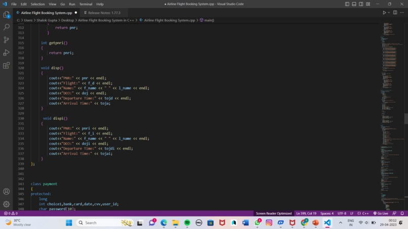 airplane ticket reservation system – screenshot 11