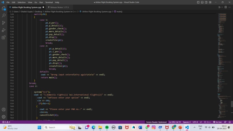 airplane ticket reservation system – screenshot 13