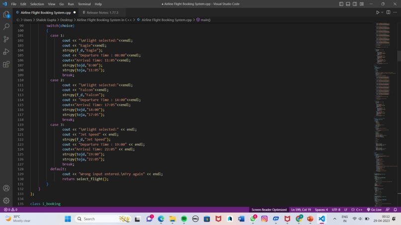 airplane ticket reservation system – screenshot 14