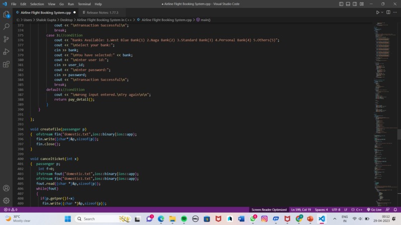 airplane ticket reservation system – screenshot 16