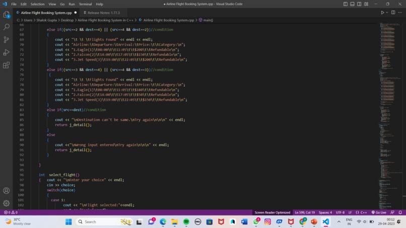 airplane ticket reservation system – screenshot 17